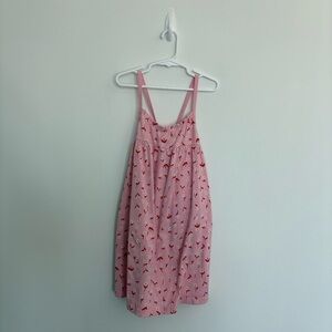 Hanna Anderson Kids Girls Sundress Size US 6-7 Pink 100% Cotton Floral Print